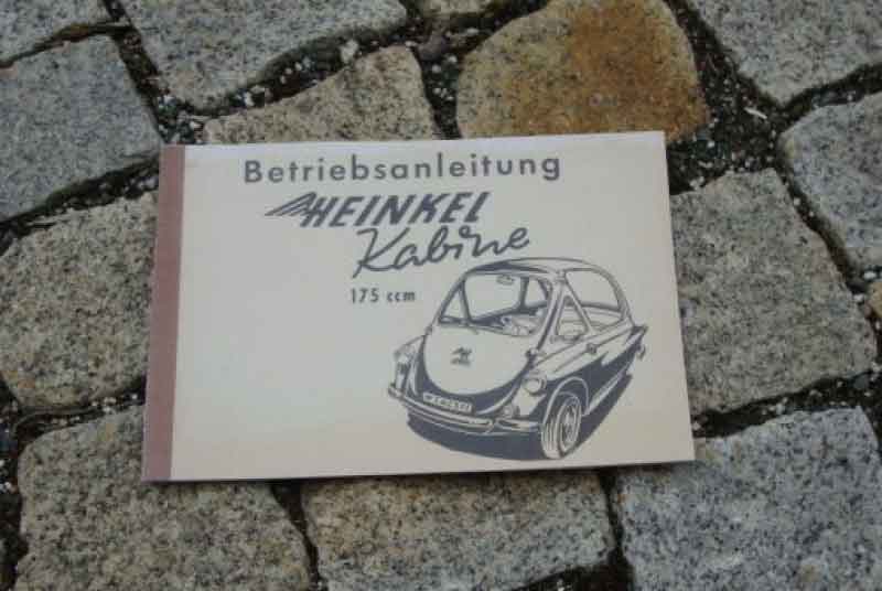 Betriebsanleitung Heinkel Kabine 153 (1957) Baujahr BJ -