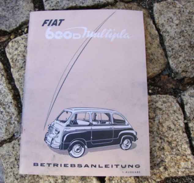 Betriebsanleitung Fiat 600 D Multipla 1961 Baujahr BJ -