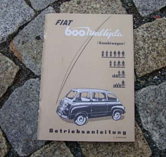 Betriebsanleitung Fiat 600 D Multipla 1961 Baujahr BJ -