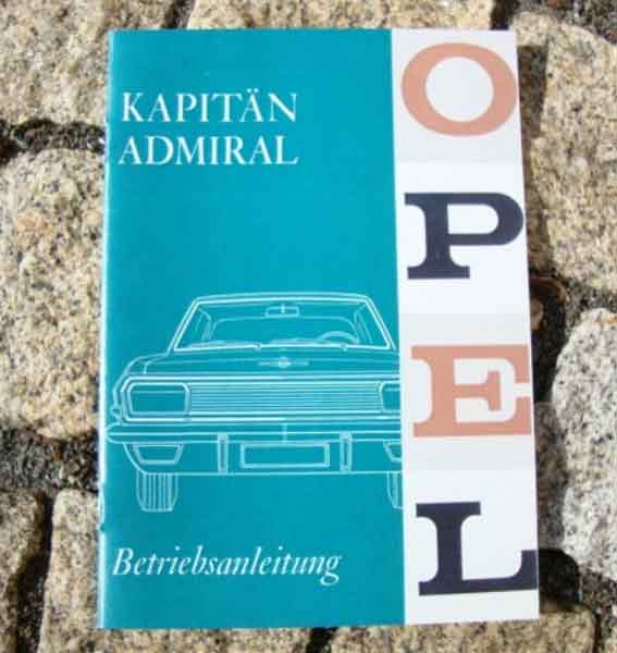 Betriebsanleitung Opel Diplomat A V8 1967 Baujahr BJ -
