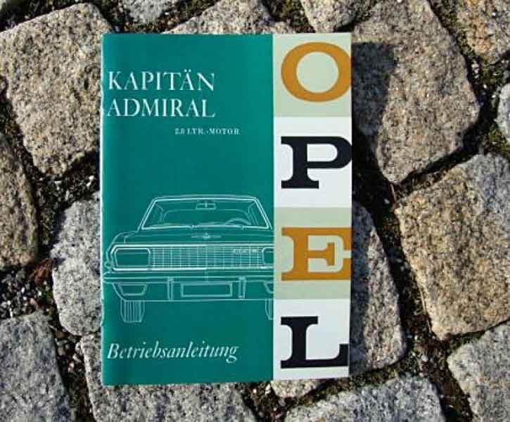 Betriebsanleitung Opel Diplomat A V8 1967 Baujahr BJ -