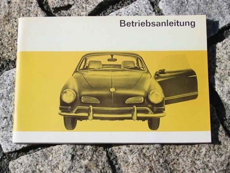 Betriebsanleitung VW 1500 Karmann Ghia 1969 Baujahr BJ -