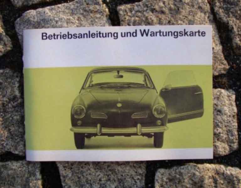 Betriebsanleitung VW 1500 Karmann Ghia 1969 Baujahr BJ -