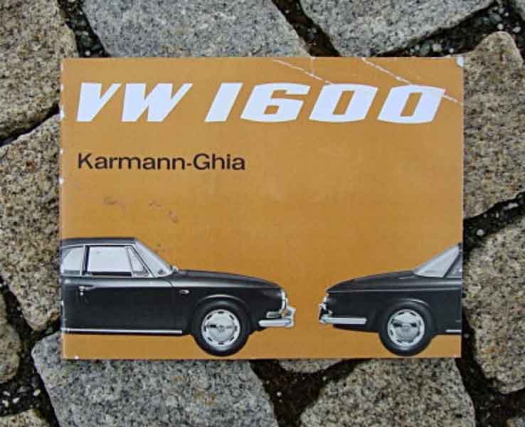 Betriebsanleitung VW 1500 Karmann Ghia 1969 Baujahr BJ -