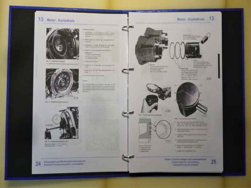VW Käfer Reparaturanleitung Werkstatthandbuch im Ordner Baujahr BJ -