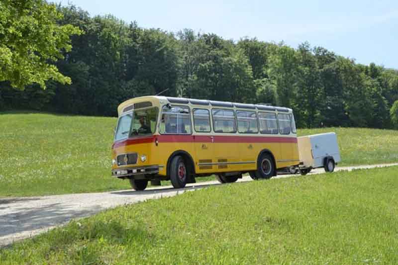 Original FBW-Alpenwagen der schweizerischen Alpenpost des Typs PCUA Baujahr BJ -