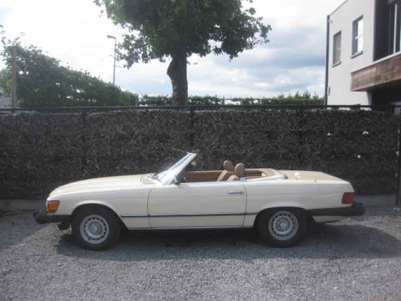 Mercedes 380 SL Cabrio Model R1071985 Oldtimer Ivory Weis ,81000miles Baujahr BJ -