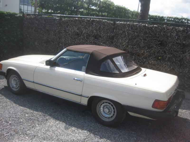 Mercedes 380 SL Cabrio Model R1071985 Oldtimer Ivory Weis ,81000miles Baujahr BJ -