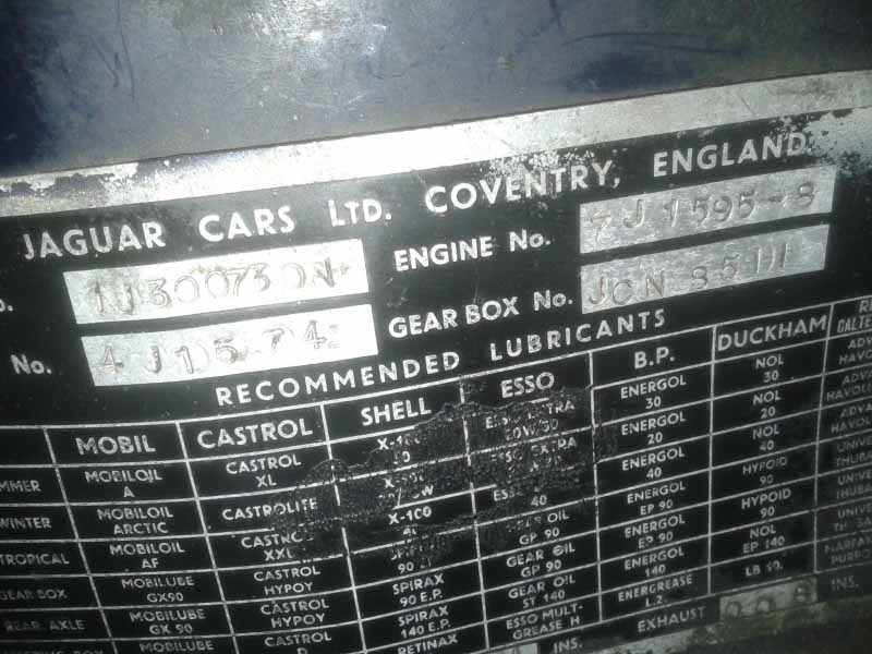 Jaguar Baujahr BJ 01/1968