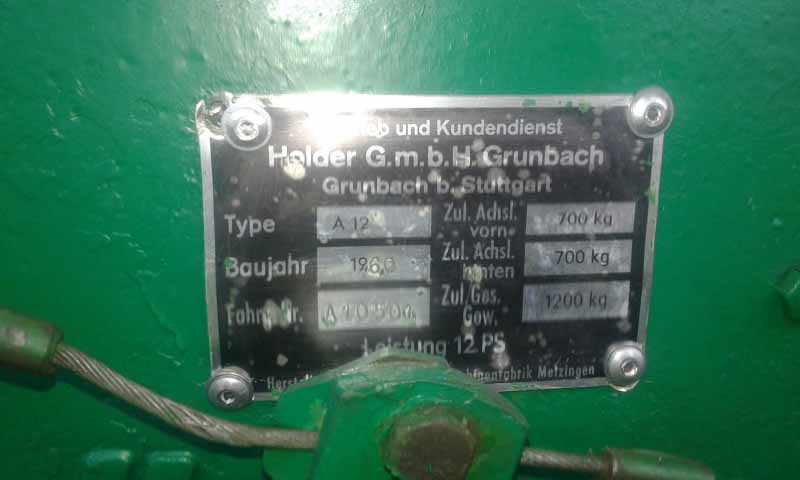 Verkaufe Holder A12 Baujahr BJ -